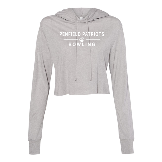 Bowling Women's Cropped LS Hooded Light Sweatshirt