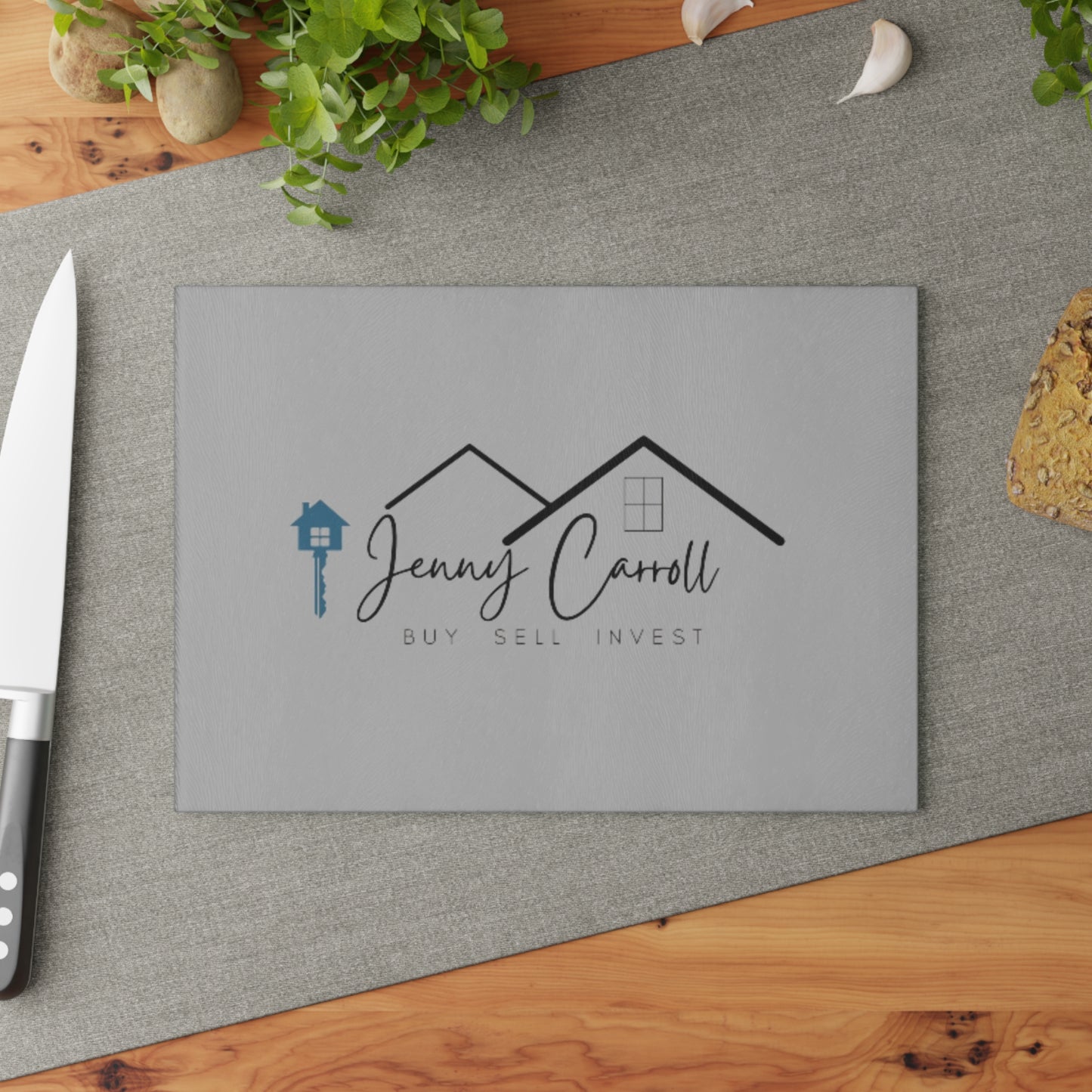Jennifer Carroll Glass Cutting Board
