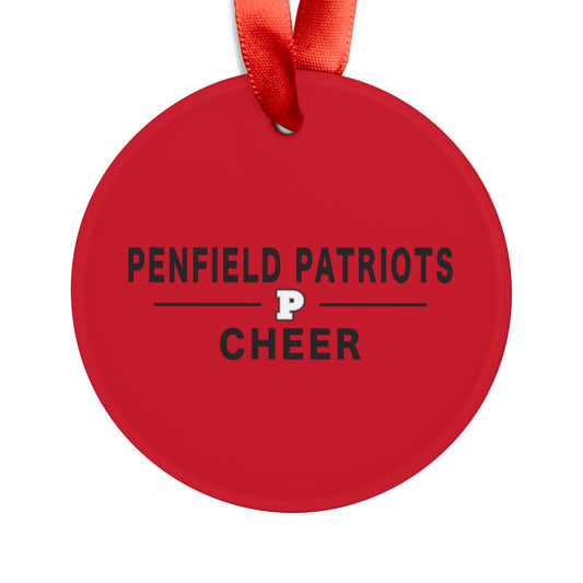 Cheer Acrylic Ornament with Ribbon