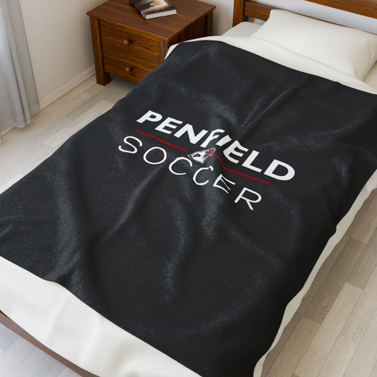Cozy Soccer Velveteen Plush Blanket