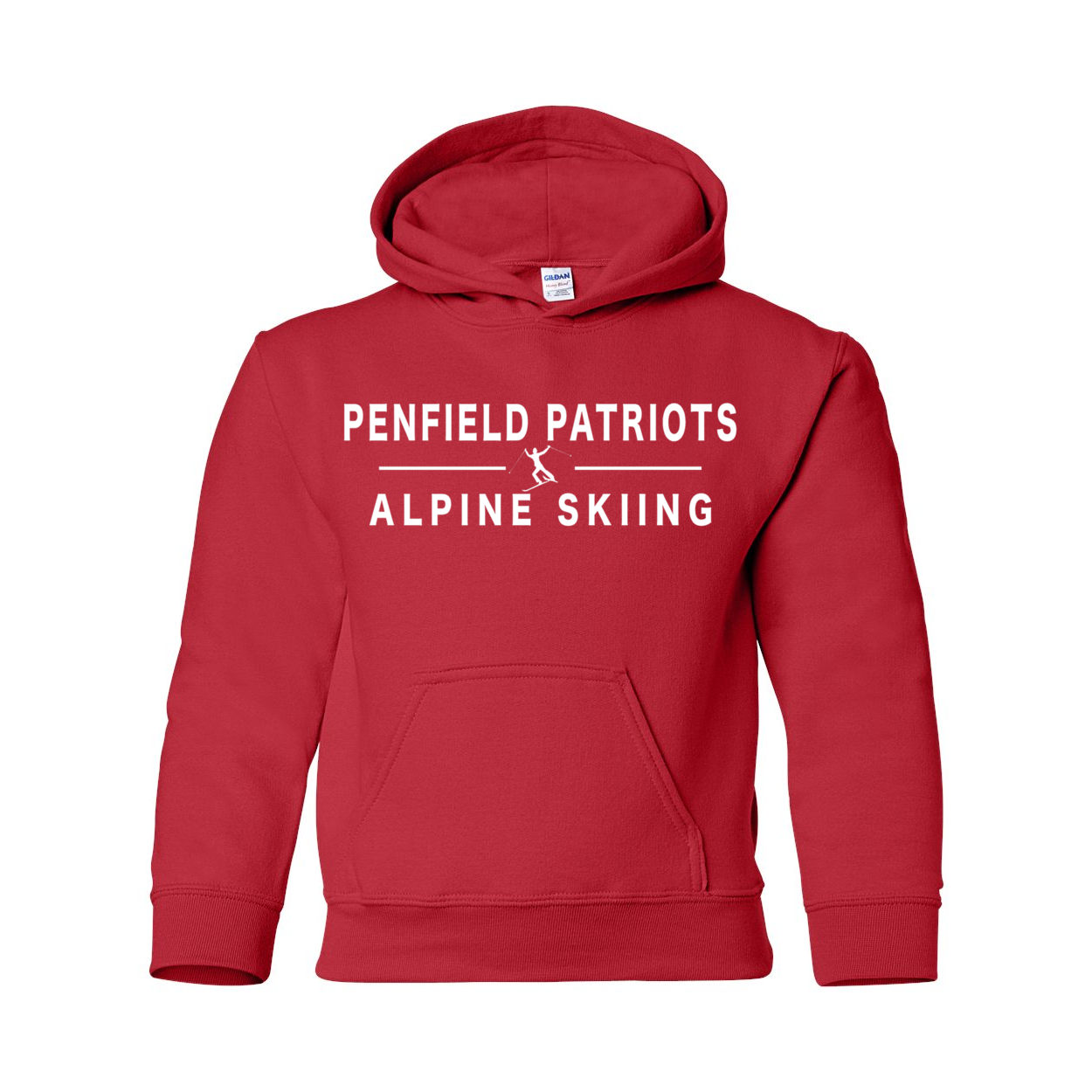 Alpine Skiing Youth Hooded Sweatshirt