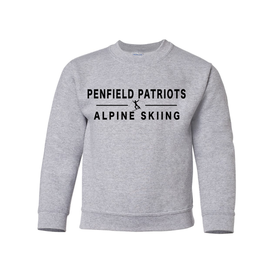 Alpine Skiing Youth Crewneck Sweatshirt