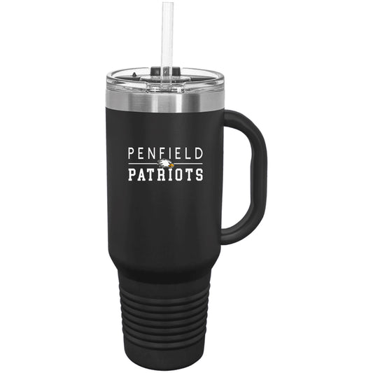 Patriots 40 oz. Travel Mug with Handle, Straw Included