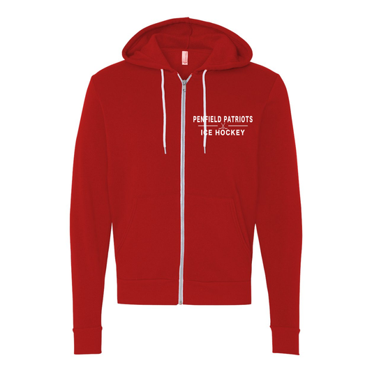 Ice Hockey Unisex Full-Zip Hooded Sweatshirt