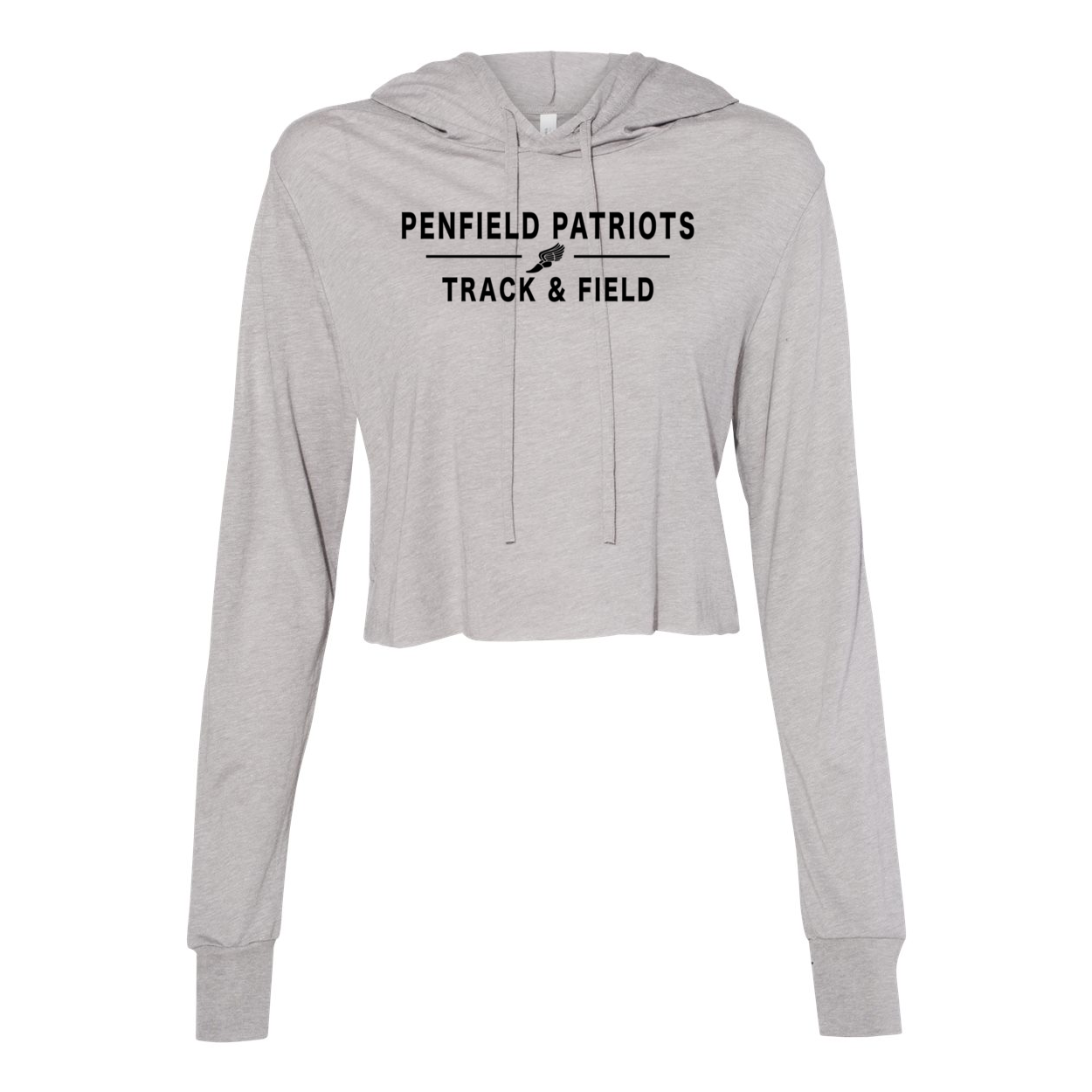 Track and Field Cropped Hooded Shirt