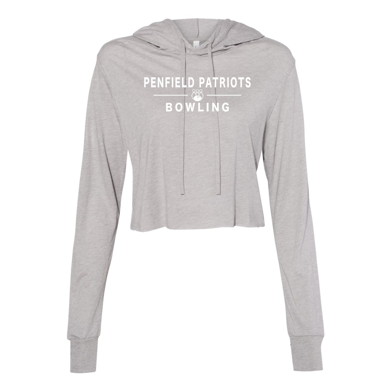 Bowling Women's Cropped LS Hooded Light Sweatshirt