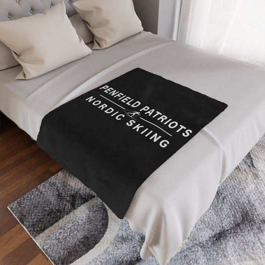 Nordic Skiing Throw Blanket