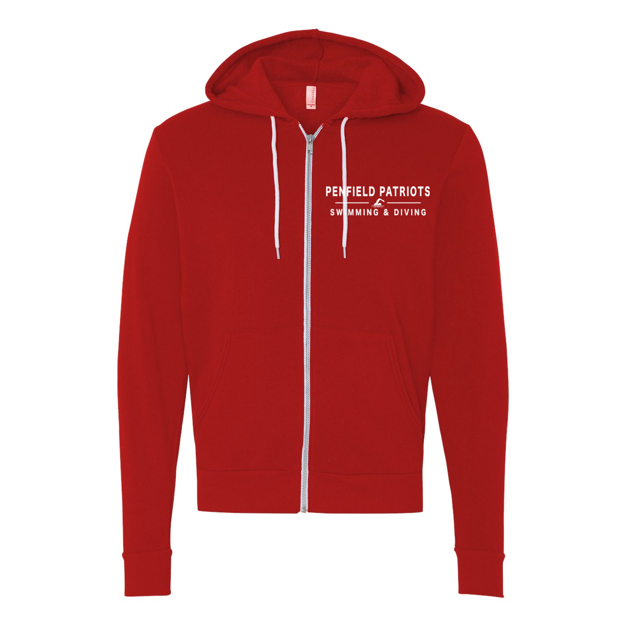Swim and Dive Full Zip Unisex Hooded Sweatshirt