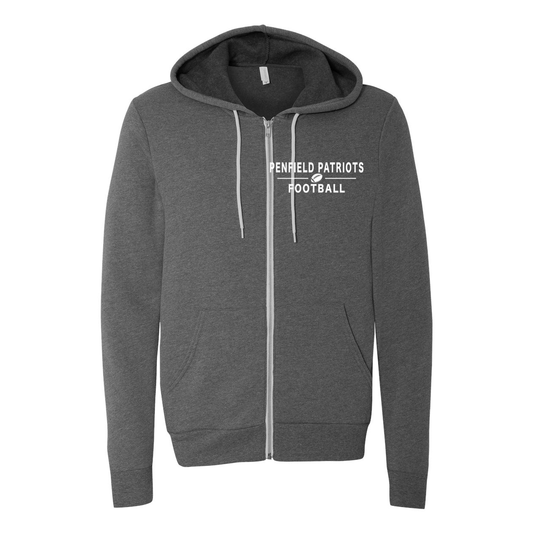 Unisex Full-Zip Hooded Sweatshirt-lightweight