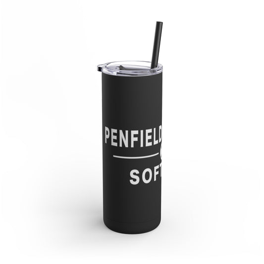 Softball Skinny Matte Tumbler, 20oz