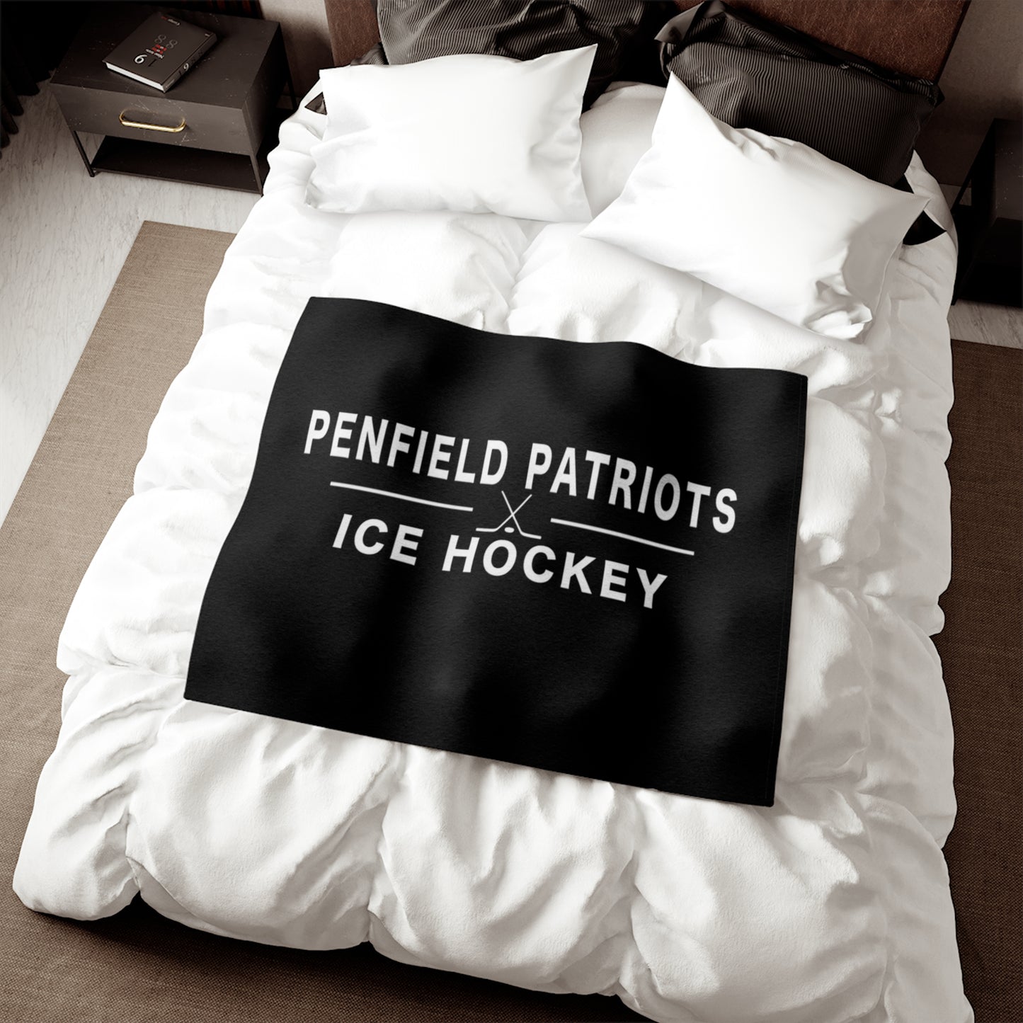 Ice Hockey Sweatshirt Blanket