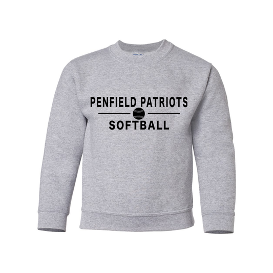 Softball Youth Crewneck Sweatshirt