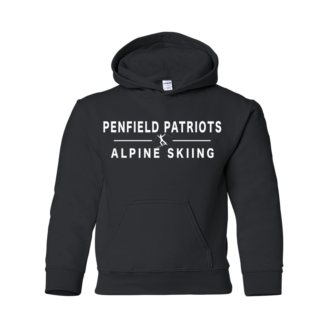 Alpine Skiing Youth Hooded Sweatshirt