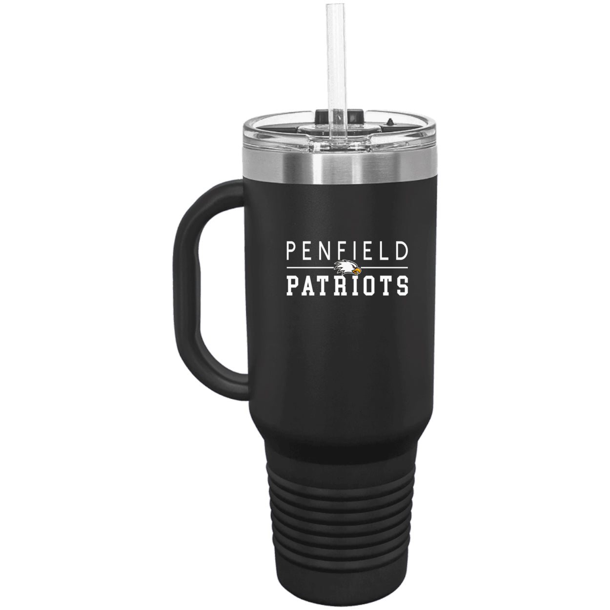 Patriots 40 oz. Travel Mug with Handle, Straw Included