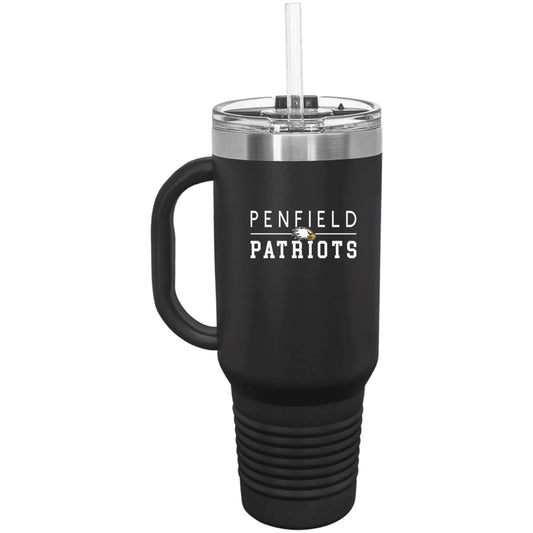 Patriots 40 oz. Travel Mug with Handle, Straw Included