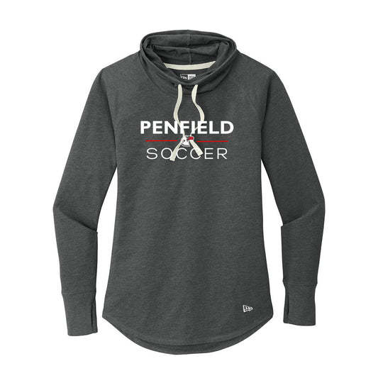 Soccer Womens Sueded Cotton Blend Cowl Tee