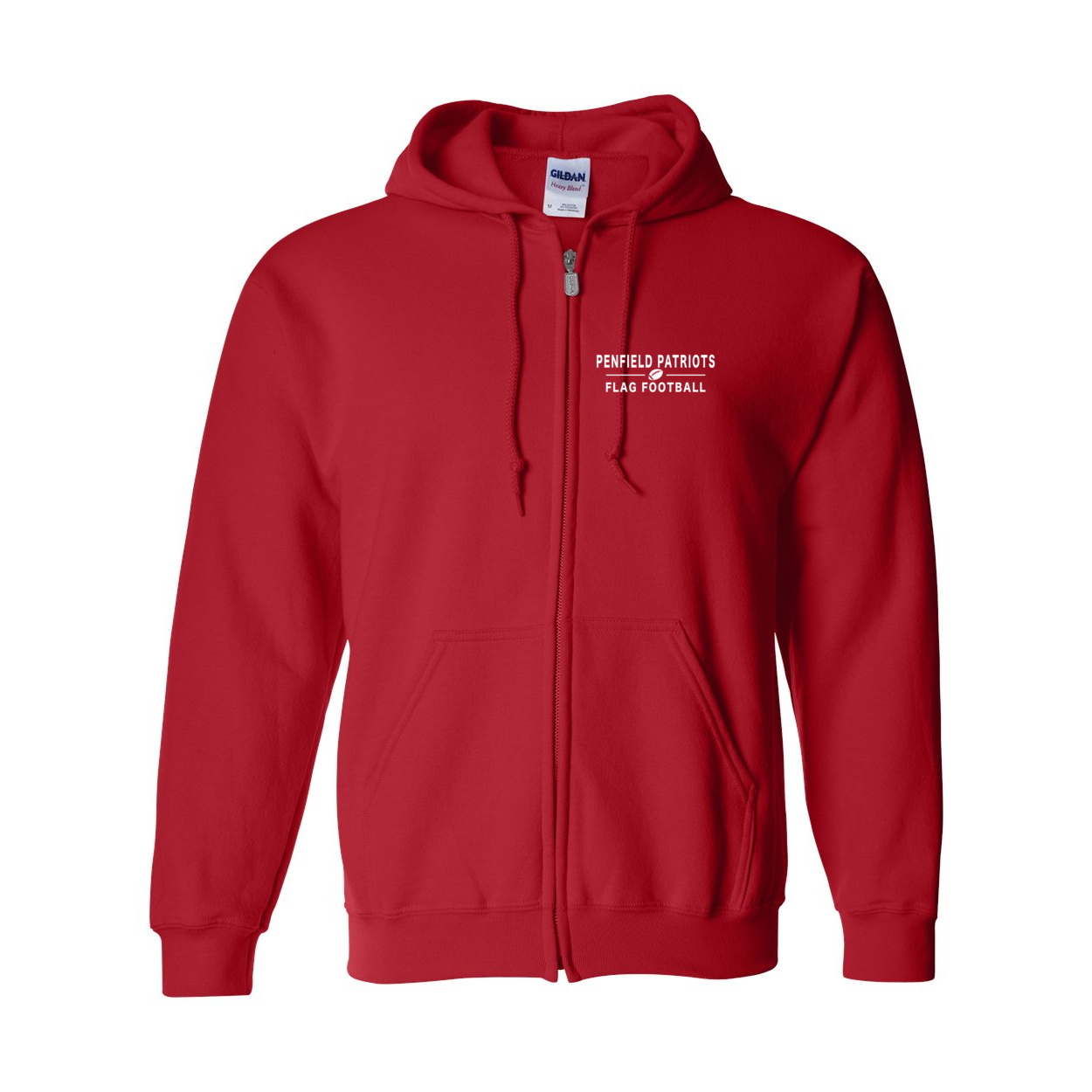 Flag Football Unisex Zip Hooded Sweatshirt