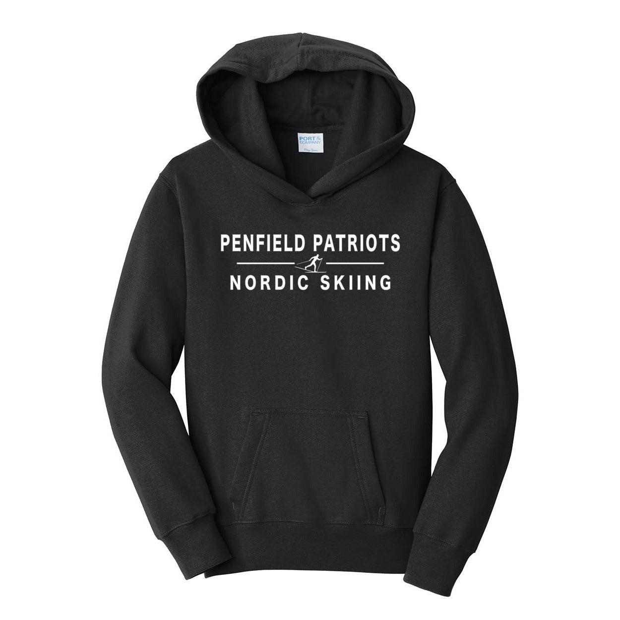 Nordic Skiing Youth Hooded Sweatshirt