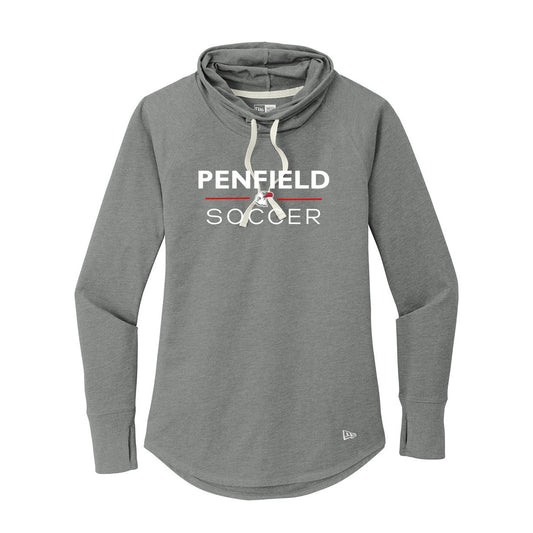 Soccer Womens Sueded Cotton Blend Cowl Tee